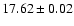 $17.62\pm0.02$