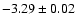 $-3.29\pm0.02$