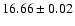 $16.66\pm0.02$