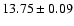 $13.75\pm0.09$