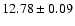 $12.78\pm0.09$
