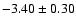 $-3.40\pm0.30$