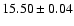 $15.50\pm0.04$