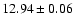 $12.94\pm0.06$