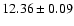 $12.36\pm0.09$