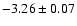 $-3.26\pm0.07$