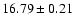 $16.79\pm0.21$