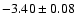$-3.40\pm0.08$