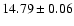 $14.79\pm0.06$