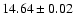 $14.64\pm0.02$