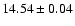 $14.54 \pm 0.04$