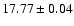 $17.77\pm 0.04$