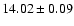$14.02\pm0.09$