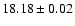 $18.18\pm0.02$
