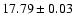 $17.79\pm0.03$