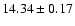 $14.34\pm0.17$