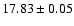 $17.83\pm0.05$
