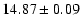 $14.87\pm0.09$