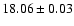 $18.06\pm0.03$