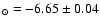 $_\odot=-6.65\pm0.04$