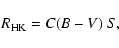 \begin{displaymath}{R_{\rm HK} = C(B-V)~S,}
\end{displaymath}