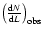$\left(\frac{{\rm d}N}{{\rm d}L}\right)_{\rm obs}$