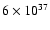 $6 \times 10^{37}$