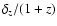$\delta_z/(1+z)$