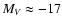 $M_V\approx -17$