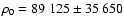 $\rho_0=89~125\pm35~650$