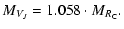 $\displaystyle M_{V_J}= 1.058 \cdot M_{R_{\rm C}}.$