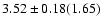 $3.52\pm0.18 (1.65)$
