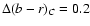 $\Delta (b-r)_C=0.2$