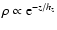 $\rho\propto
{\rm e}^{-z/h_z}$