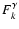 $F^\gamma_k$