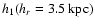 $h_1(h_r=3.5~ {\rm kpc})$
