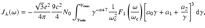 $\displaystyle J_\perp(\omega) =
-\frac{\sqrt{3}e^2}{4\pi}\frac{9c^2}{4}N_0
\int...
...a_{\rm c}}\right)
\left[a_0\gamma+a_1+\frac{a_2}{\gamma}\right]^3{\rm d}\gamma,$