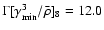 $\Gamma[\gamma_{\min}^3/\bar{\rho}]_{8}=12.0$