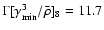$\Gamma[\gamma_{\min}^3/\bar{\rho}]_{8}=11.7$