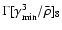 $\Gamma[\gamma_{\min}^3/\bar{\rho}]_{8}$