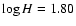 $\log H=1.80$