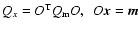 $Q_x = O^{\rm T}Q_{\rm m}O,\ \ O\vec{x} = \vec{m}$