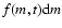 $f(m,t){\rm d}m$