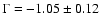 $\Gamma = -1.05\pm0.12$