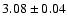 $3.08\pm0.04$
