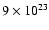 $9 \times 10^{23}$