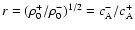 $r=(\rho_0^+/\rho_0^-)^{1/2}=c_{\rm A}^-/c_{\rm A}^+$