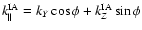 $k_{\vert\vert}^{\rm IA}=k_Y \cos \phi + k_Z^{\rm IA} \sin \phi$