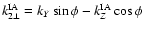 $k_{2\perp}^{\rm IA}= k_Y \sin \phi - k_Z^{\rm IA} \cos \phi$