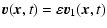 $\displaystyle \vec{v} (\vec{x},t) = \varepsilon \vec{v}_1 (\vec{x},t)$